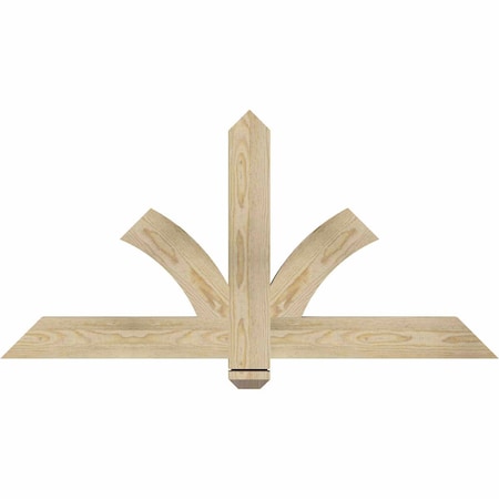 Ekena Millwork Redmond Rough Sawn Timber Gable Bracket, Douglas Fir, 48"W x 24"H x 2"D x 4"F, 12/12 Pitch GBW048X24X0204RED00RDF